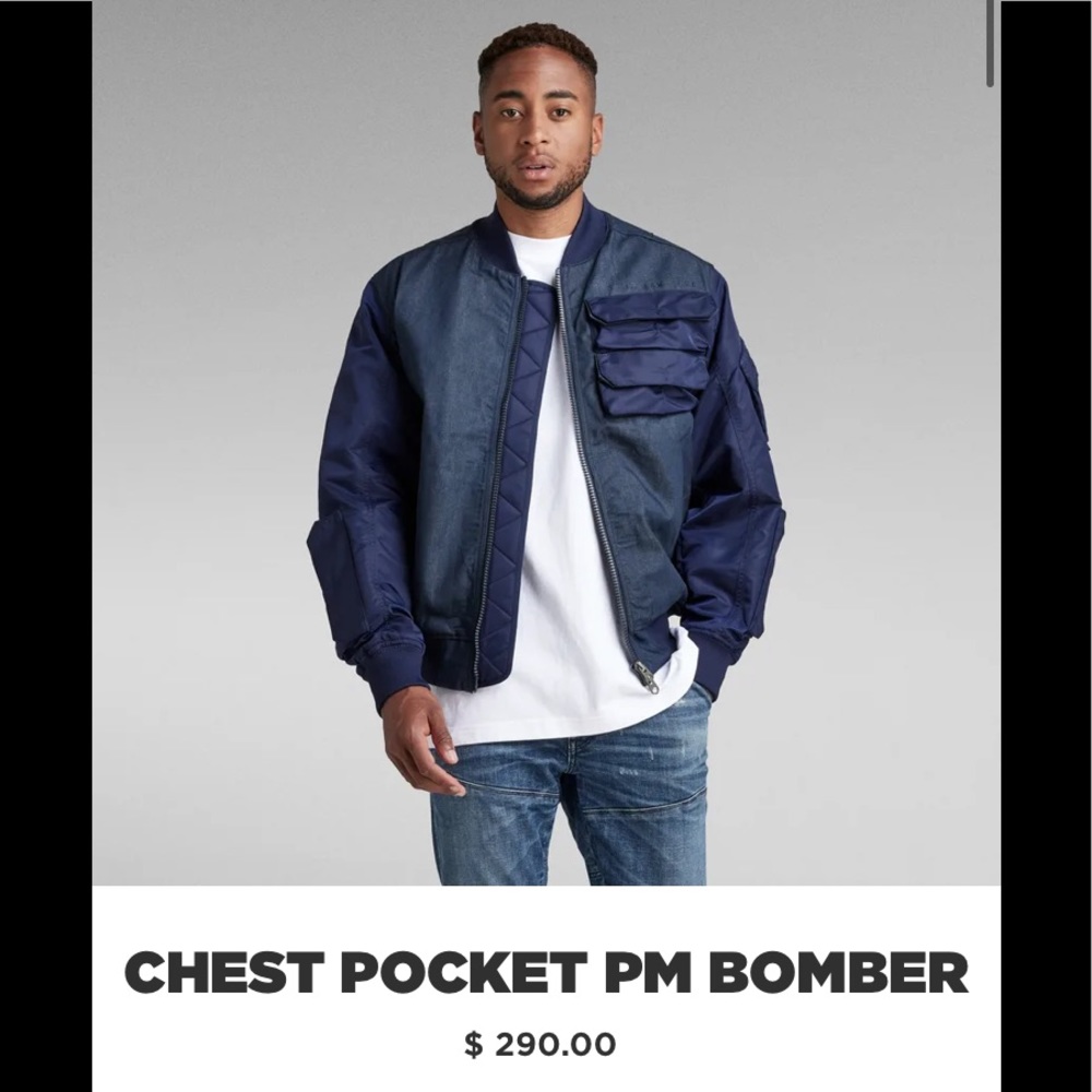 Men’s G-Star Raw Chest Pocket PM Bomber - Picture 2 of 6